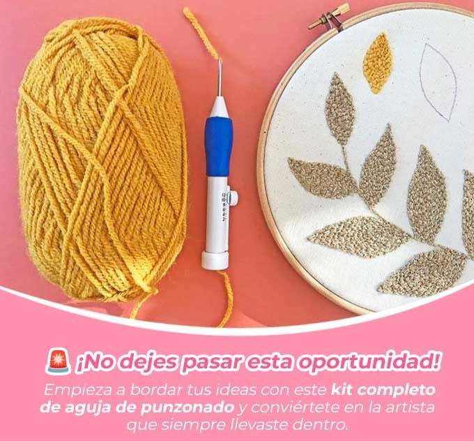 Kit Completo de Bordado con Aguja de Punzonado