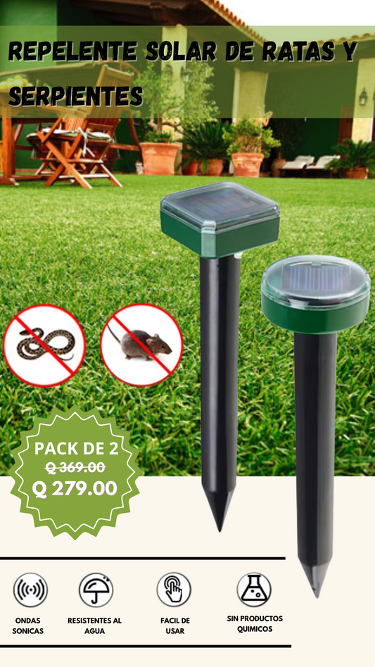 Repelente para Ratas y Serpientes con carga solar